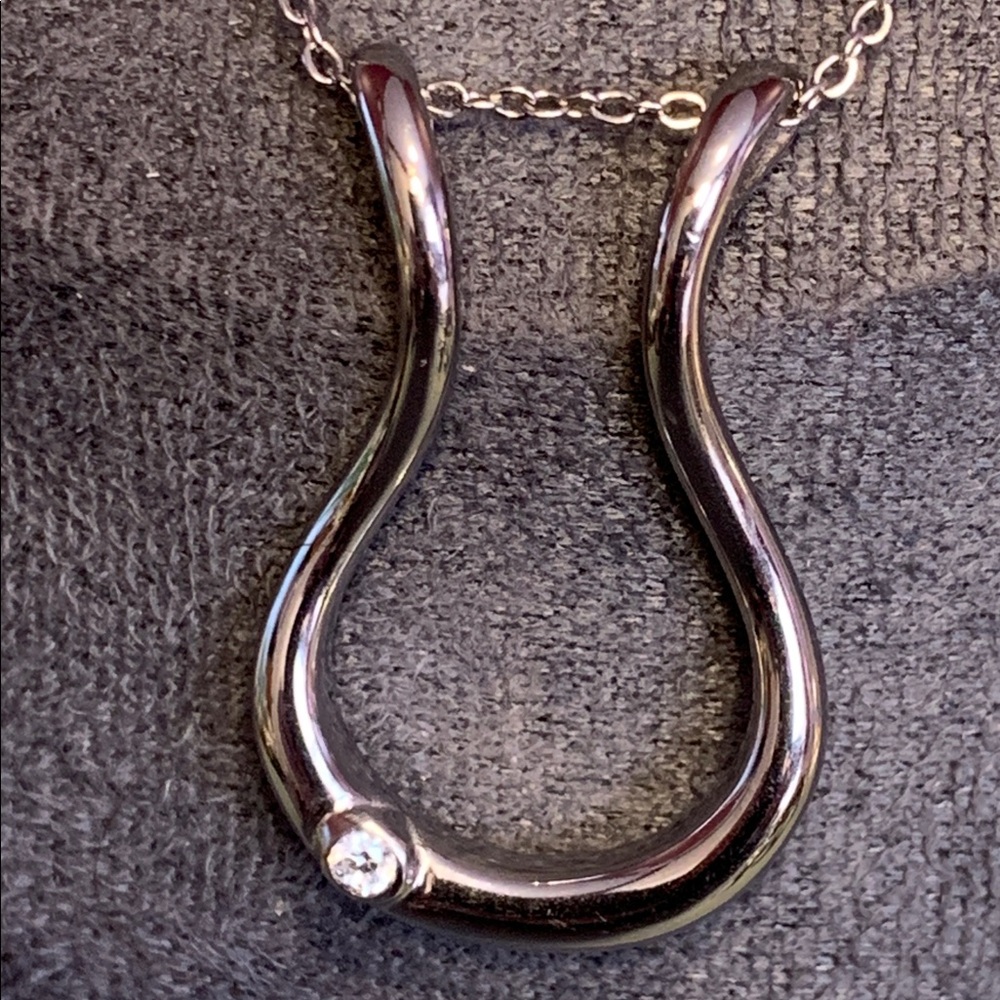 Exquisite Silver Pendant with set Stone on Dainty Chain